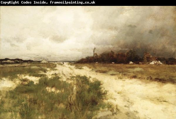 unknow artist Coast Landscape Dunes and Windmill